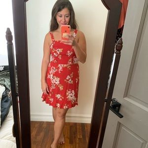 Xhilaration | Red Floral Dress Size S